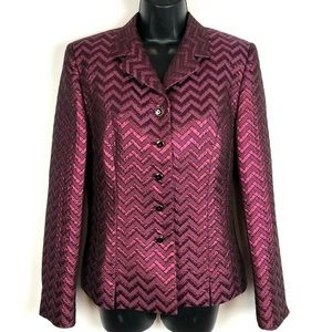 Basler Horst blazer 36 6 8  jacket purple berry shimmer